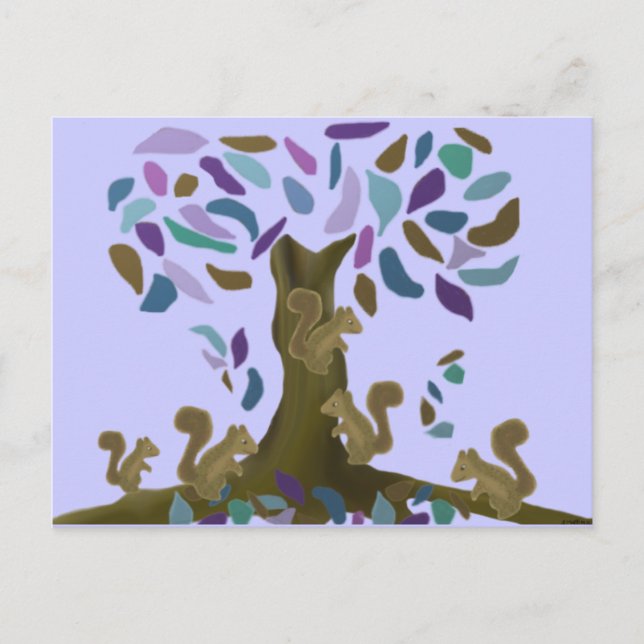 Das Eichhörnchen-Haus Postkarte (Vorderseite)