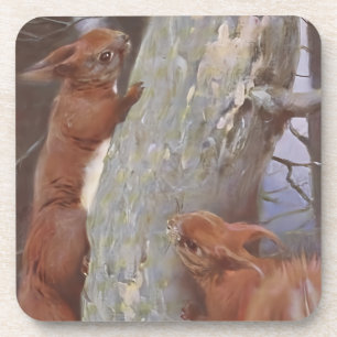DAS EICHHÖRNCHEN (Sciurus vulgaris) Getränkeuntersetzer