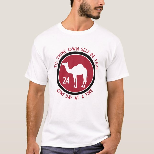 Das eigene Selbst ist wahr - Rot und Schwarz Logo T-Shirt (Vorderseite)