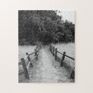 Das ein weniger gereiste Schwarzweiss-Puzzlespiel Puzzle