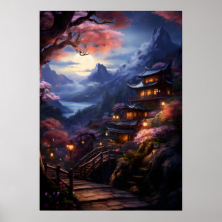Das Einbinden japanischer Kulturkunstmalerei Poster