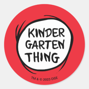 Das eine ist das Kindergarten Runder Aufkleber