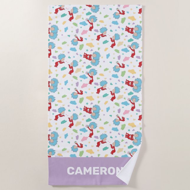 Das eine ist das zwei süße Dingmuster Strandtuch (Vorderseite)