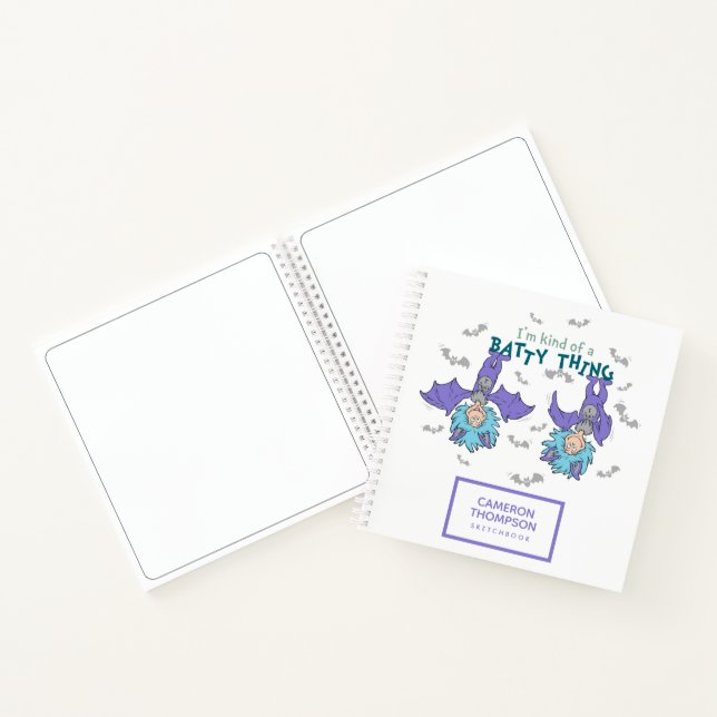 Das eine ist eine Art Batty-Sache Notizbuch (Innenseite)