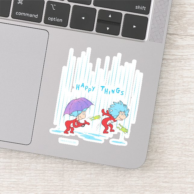 Das eine ist zwei glückliche Dinge Aufkleber (Detail)