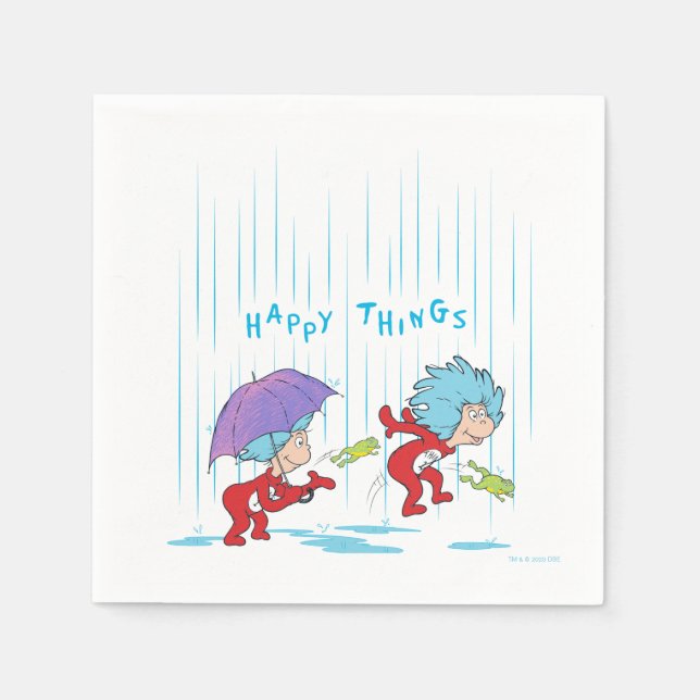 Das eine ist zwei glückliche Dinge Serviette (Vorderseite)