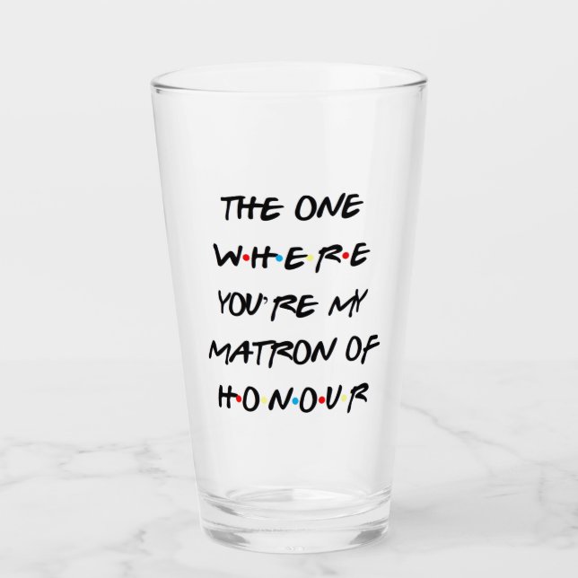 Das eine, wo du meine Matrone aus Ehrenglas bist Glas (Vorderseite)