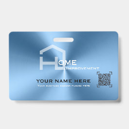 Das einfache, blaue minimalistische, moderne Unter Ausweis