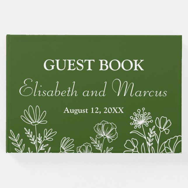 Das einfache Gästebuch mit Olivenbäumen (Vorderseite)