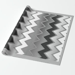 Das einfache ZigZag-Monochrom Geschenkpapier