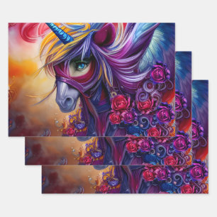 Das Einhorn Geschenkpapier Set