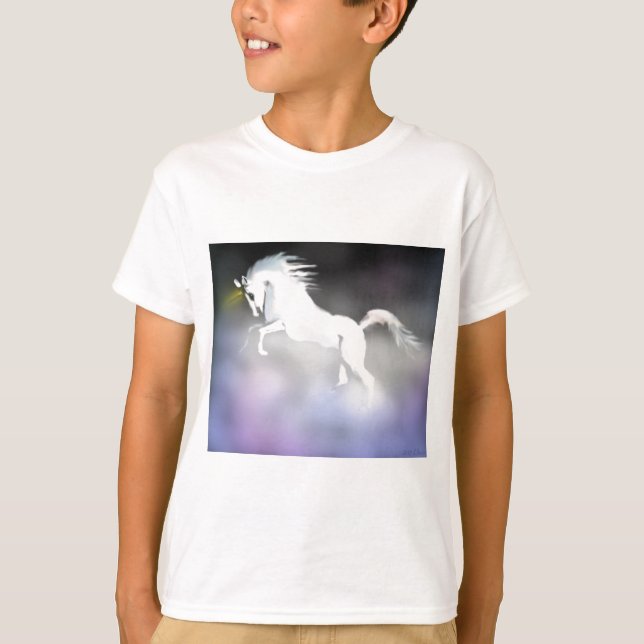 Das Einhorn im Nebel T-Shirt (Vorderseite)