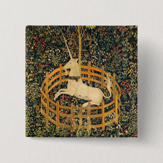 Das Einhorn in Gefangenschaft Button (Vorderseite)