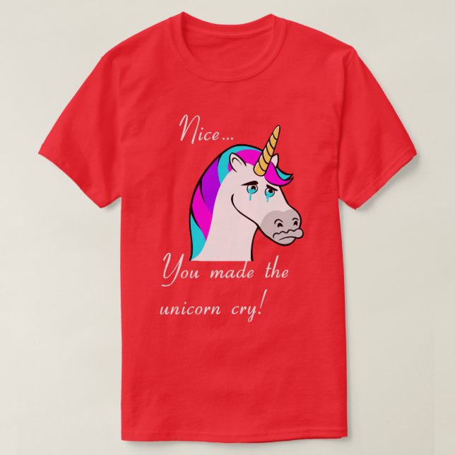 Das Einhorn weinen lassen T-Shirt (Design vorne)