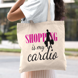 Das Einkaufen ist mein Cardio Graphic Print (v1) Tragetasche