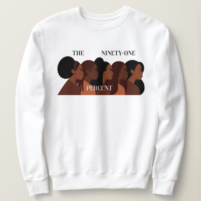 Das einundneunzigste Prozent Sweatshirt (Design vorne)