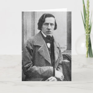 Das einzige bekannte Foto von Frederic Chopin Karte