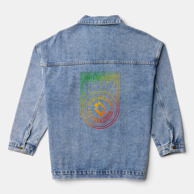Das einzige gute System ist ein Audiosystem Jeansjacke (Rückseite)