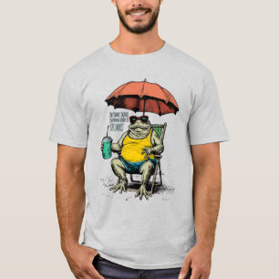 Das einzige Kniebeugen, das ich heute mache, ist D T-Shirt