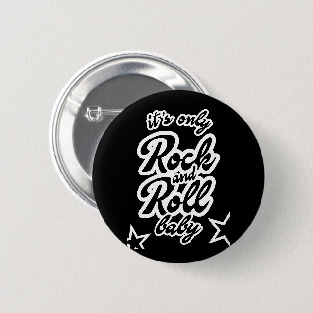 Das einzige Rock and Roll Baby Button (Vorne & Hinten)