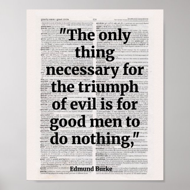 Das einzige, was für den Triumph des Bösen notwend Poster (Vorne)