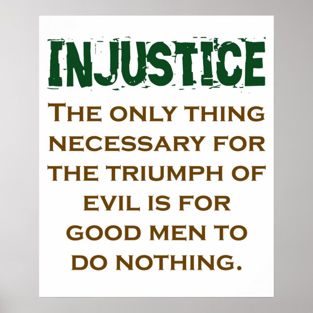 Das einzige, was für den Triumph notwendig ist - I Poster (Vorne)