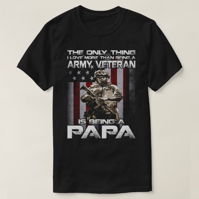 das einzige, was ich mehr als Armee Veteran Liebe  T-Shirt (Design vorne)
