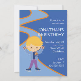 Das Eis-Skaten-Party des Jungen Einladung