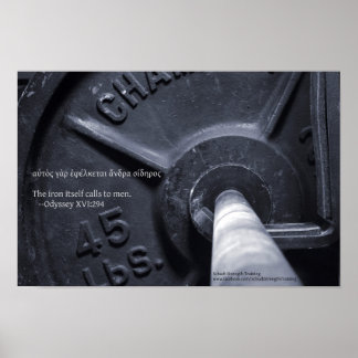 Das Eisen selbst ruft die Menschen an. Poster