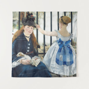 Das Eisenbahnplakat von Edouard Manet Wandteppich
