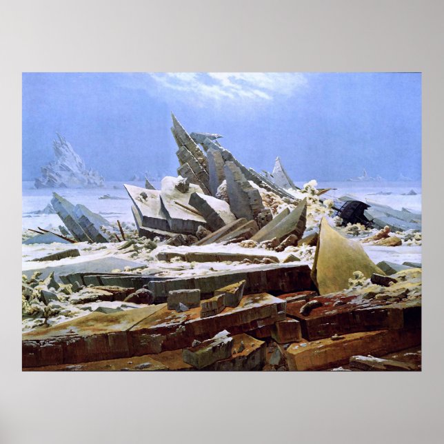 Das Eismeer, Caspar David Friedrich Poster (Vorne)