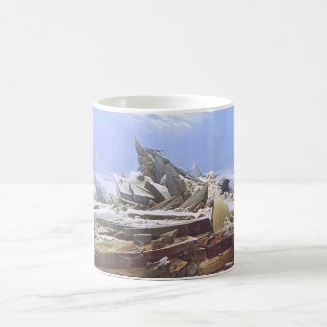 Das Eismeer (von Caspar David Friedrich) Kaffeetasse (Mittel)