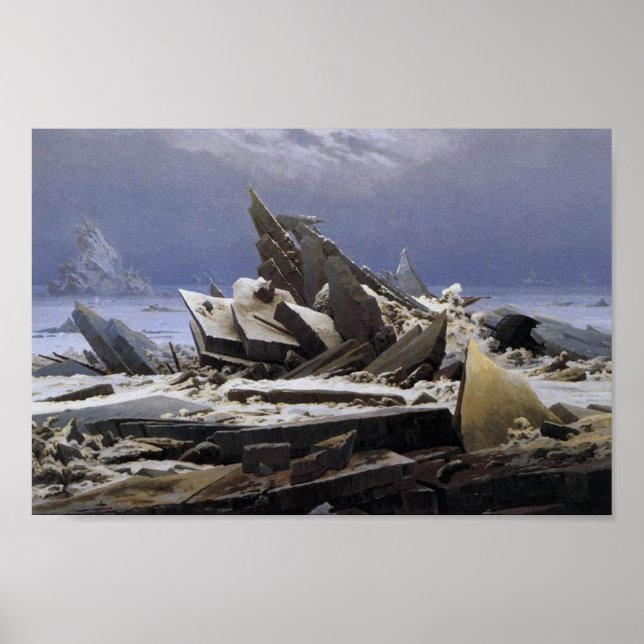 Das Eismeer von Caspar David Friedrich Poster (Vorne)