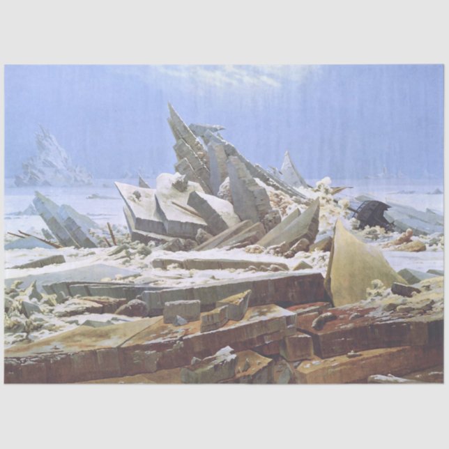 Das Eismeer (von Caspar David Friedrich) Seidenpapier (Vorderseite)