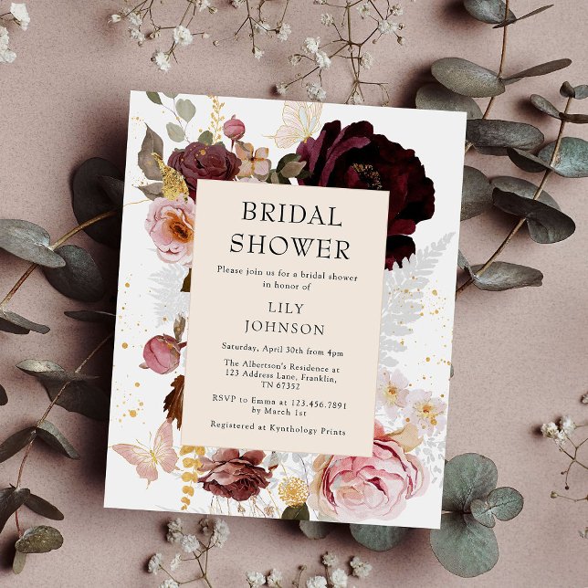 Das elegante Brautparty Rosa Rosa Flyer (Von Creator hochgeladen)