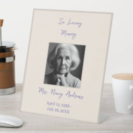 Das elegante Gedächtnis der Beerdigung Sockelschild