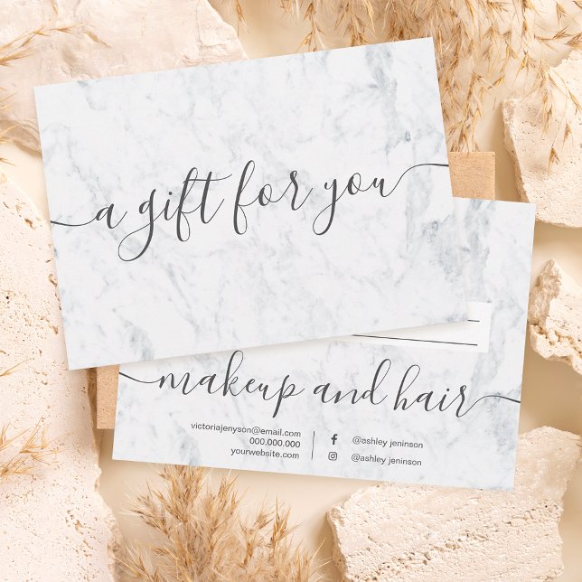 Das elegante Geschenkgutschein aus weißem Marmor (Von Creator hochgeladen)