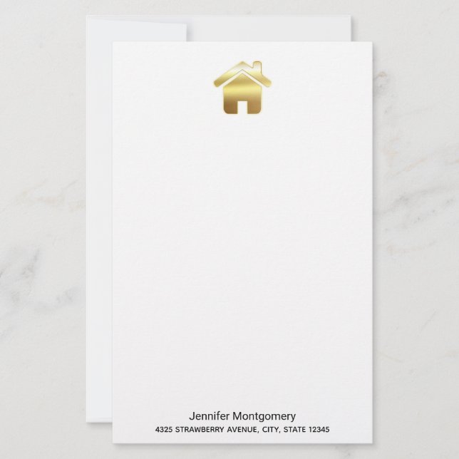 Das elegante Gold House Symbol Real Anwesen Design (Vorderseite)