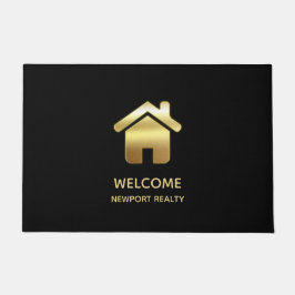 Das elegante Gold House Symbol Real Anwesen Design Fußmatte