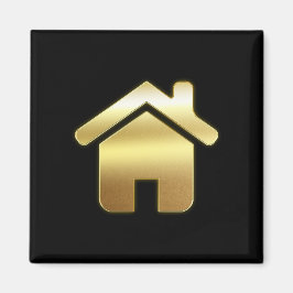 Das elegante Gold House Symbol Real Anwesen Design Magnet