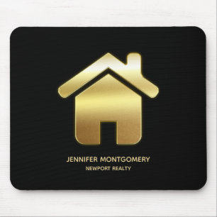 Das elegante Gold House Symbol Real Anwesen Design Mousepad