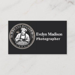 Das elegante Logo des chinesischen Koch mit tradit Visitenkarte