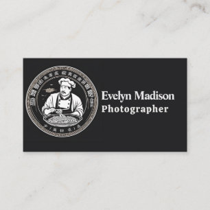 Das elegante Logo des chinesischen Koch mit tradit Visitenkarte