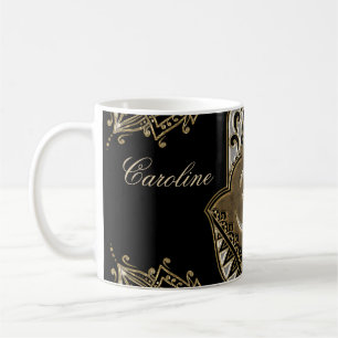 Das elegante Schild Ohm. Kaffeetasse