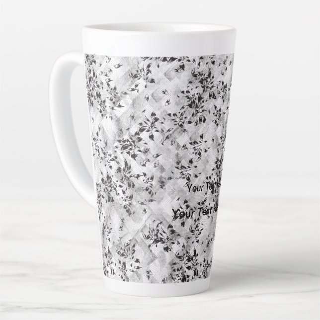 Das elegante Schwarz-Weiß-Design mit Stil Milchtasse (Linke Ecke)
