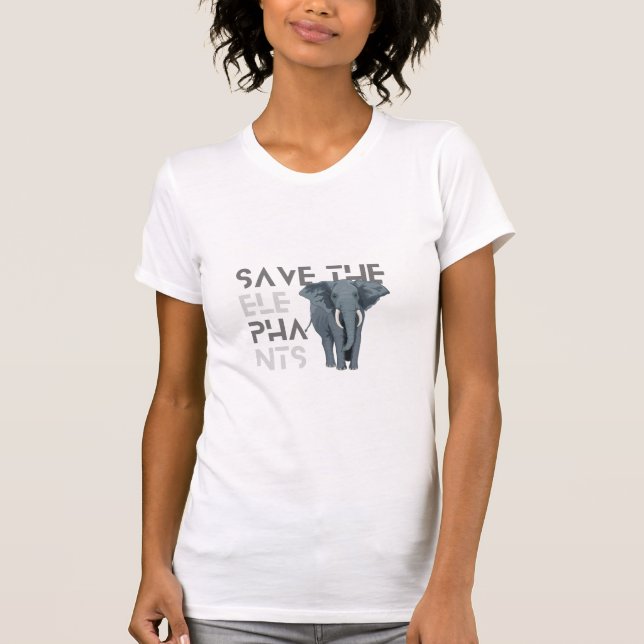 Das Elephant-T-Shirt für Frauen Gerettet T-Shirt (Vorderseite)