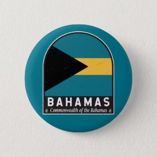 Das Emblem der Bahamas-Fahne erschütterte Vintag Button