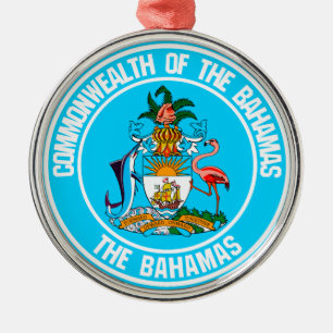 Das Emblem der Bahamas-Runde Ornament Aus Metall