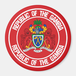 Das Emblem der Gambia-Runde Magnet