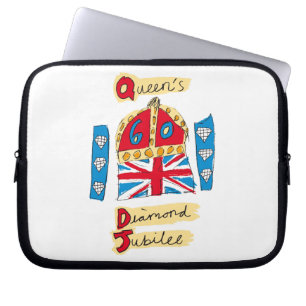 Das Emblem der Königin mit Diamant Jubiläum Laptopschutzhülle